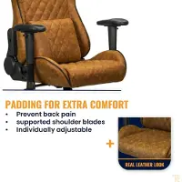 Selius Comoda sedia da ufficio nei colori marrone e beige, con design ergonomico per l'uso in ufficio