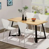 Selius Set di 2 sedie da ufficio ergonomiche, con schienale alto e gambe in metallo