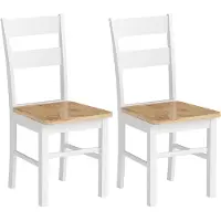 Selius Sedie da cucina - Sedie da pranzo - Set di sedie - Sedie in legno - Sedie confortevoli - Set da 2 - Legno di gomma