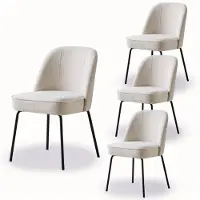 Selius Set di sedie da pranzo - Sedia - Sedia da tavolo - Sedia a conchiglia - Sedia per riunioni - Set da 4
