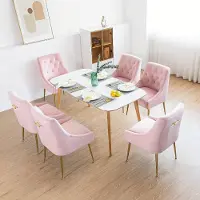 Selius Sedie da pranzo - Sedie - Sedie per sala da pranzo - Sedie imbottite - Set di 4 - Grigio velluto