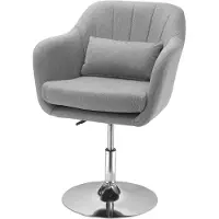 Selius Sedia da lavoro - Sedia da ufficio - Sedia girevole - Sgabello da bar - Sedia da computer - Regolabile, altezza 79-91 cm - Struttura in acciaio