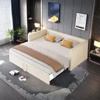 Selius Divano letto estraibile - Divano letto trasformabile in letto - Letto a scomparsa - Divano letto a due posti - Divano letto estendibile - Tessuto