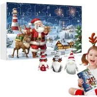 Selius Calendario dell'Avvento - Bambole dei folletti. Calendario dell'Avvento - Calendario di Natale in peluche. Scatola calendario dell'Avvento