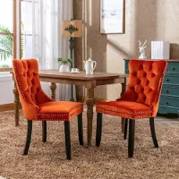 Selius Sedia da pranzo - Sedia - Sedia a conchiglia - Sedia per zona living - Set da pranzo - Set da 2 - Rivestimento in velluto