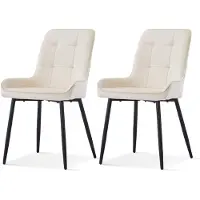 Selius Sedie - Sedie da pranzo - Sedie da ufficio - Sedie per riunioni - Sedie perd'attesa - Set di 2, colore beige