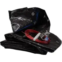 Selius Telo copri piscina rotondo - Diametro 720 cm - Polietilene da 200 g/m² - Nero