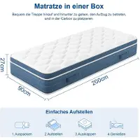 Selius Materasso ibrido Queen con molle insacchettate e elegante bordino imbottito