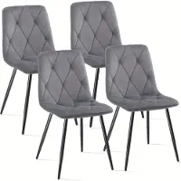 Selius Sedia da pranzo - Sedia - Sedia a conchiglia - Sedia da cucina - Sedia da soggiorno - Set da 4 - Rivestimento