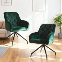 Selius Sedia girevole - Sedia da pranzo - Sedia da cucina - Sedia - Sedia per tavolo da pranzo - Set da 2 - Girevole a 360°