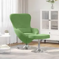 Selius Poltrona - Sedia a dondolo - Poltrona relax - Divano - Verde chiaro - Include poggiapiedi