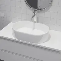 OLTENS-BIURO OLTENS - Lavabo da appoggio ovale, dimensioni 55 x 34 cm