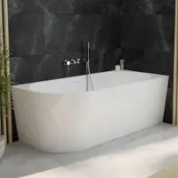 OLTENS-BIURO Vasca da bagno OLTENS Delva, da incasso ad angolo, lato destro, dimensioni 150 x 75 cm