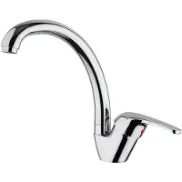 Paini Lavello da cucina modello f-2811/01J, con scarico a 45 gradi, forma a vasca, finitura cromata
