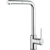 Paini Miscelatore da cucina AM10023CR – Miscelatore monocomando con doccetta estraibile
