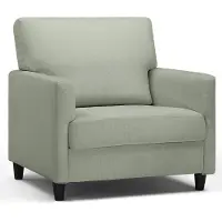 Selius Poltrona - Sedia da salotto - Poltrona imbottita - Rivestimento in lino morbido - Imbottitura in schiuma densa - Design ergonomico