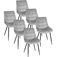 Selius Set di 6 sedie per conferenze con schienale alto e rivestimento morbido e confortevole