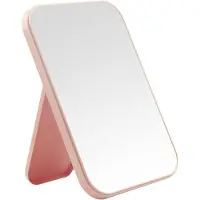 Dripio Specchio da trucco, dimensioni 20x13,5 cm, portatile, rosa, da tavolo o da parete