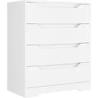 HOCSOK Comodino/Credenza con 4 cassetti, dimensioni 69x39x82 cm, colore bianco