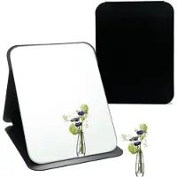 Dripio Specchio da viaggio pieghevole, specchio per il trucco, 16 x 11 cm, portatile