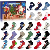 Dripio Calendario dell'Avvento 2025, da utilizzare come calza di Natale, colore rosso, taglia unica