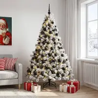 Syfax Albero di Natale Artificiale con Palline 210 cm 300 LED