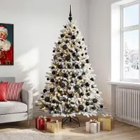 Syfax Albero di Natale artificiale con palline 240 cm 300 LED