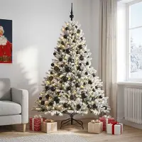 Syfax Albero di Natale artificiale con palline 240 cm 300 LED