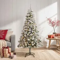 Syfax Albero di Natale Artificiale con Palline 120 cm 150 LED