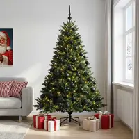 Syfax Albero di Natale artificiale con palline 240 cm 300 LED