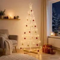 Syfax Albero di Natale in metallo con supporto KUOPIO 180 cm Acciaio