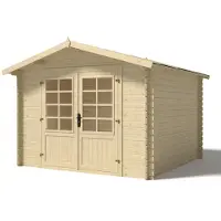 ALTANKA Casetta da giardino in legno - 9m2 - 3x3m - 28mm - colore: naturale