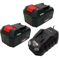 Parkside Set batterie 20 V / incl. 2 batterie (4 Ah) e caricabatterie (4,5 A)