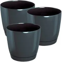 Wellhome Vaso Rotondo In Plastica Coubi 10x9.2 Cm 3 Unità