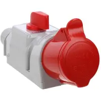 TAREL Prese multiple isolate termicamente, 32A/400V, 3P+N+Z, con interruttore LOP 197