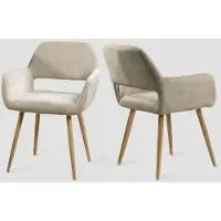 Selius Sedia da pranzo con braccioli - Sedia di design scandinava per cucina e soggiorno - Ergonomica