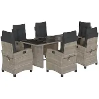 Selius Panca da giardino elegante e confortevole per esterni, resistente agli agenti atmosferici e durevole, colore nero