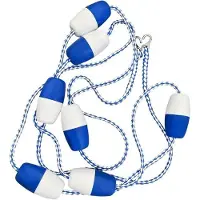 WAN Linea di sicurezza - Linea di separazione piscina - Nuoto sicuro - Alta visibilità - 5 metri - Bianco blu