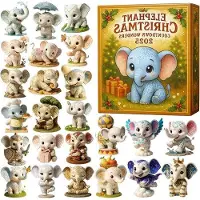 LTPRTZ Calendario dell'Avvento Acrilico - Calendario conto alla rovescia di Natale - Decorazione festiva - 24 Giorni conto alla rovescia - 3,99 cm Alta - Multicolore