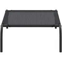 vidaXL Letto rialzato per cani nero 110x65x20 cm Tessuto Oxford e acciaio