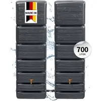 Graf 2x 350L SLIM Wood Decor Set graphitegrey 1840x600x390cm