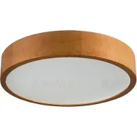 Kanlux S.A. Plafone rotondo JASMIN bianco e legno chiaro 1xE27x20W in legno, dimensioni: 7,7x37,5x37,5 cm, IP20, Kanlux