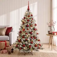 Syfax Albero di Natale Artificiale con Palline 120 cm 150 LED