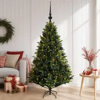 Syfax Albero di Natale Artificiale con Palline 150 cm 150 LED