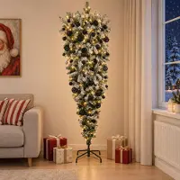 Syfax Albero di Natale artificiale rovesciato con rami snodati 210 cm