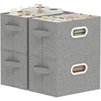 Merkloos Omgoods - Set di 4 ceste pieghevoli con maniglie