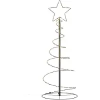 vidaXL Albero di Natale a LED 100 LED bianco caldo 150 cm