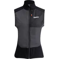 Swix Women's Focus Vest Gilet softshell Donna (L, nero/grigio)