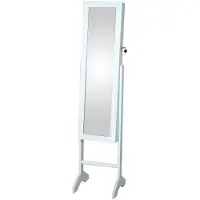 OEM Specchio da parete in legno con porta e serratura, colore bianco, dimensioni 35x35x153 cm