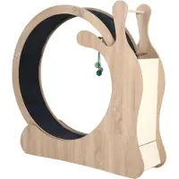 StarTech.com Ruota per gatti - Tapis roulant in legno - 114 cm - Gratta-gratta - Piano di appoggio - Silenzioso - Colori naturali